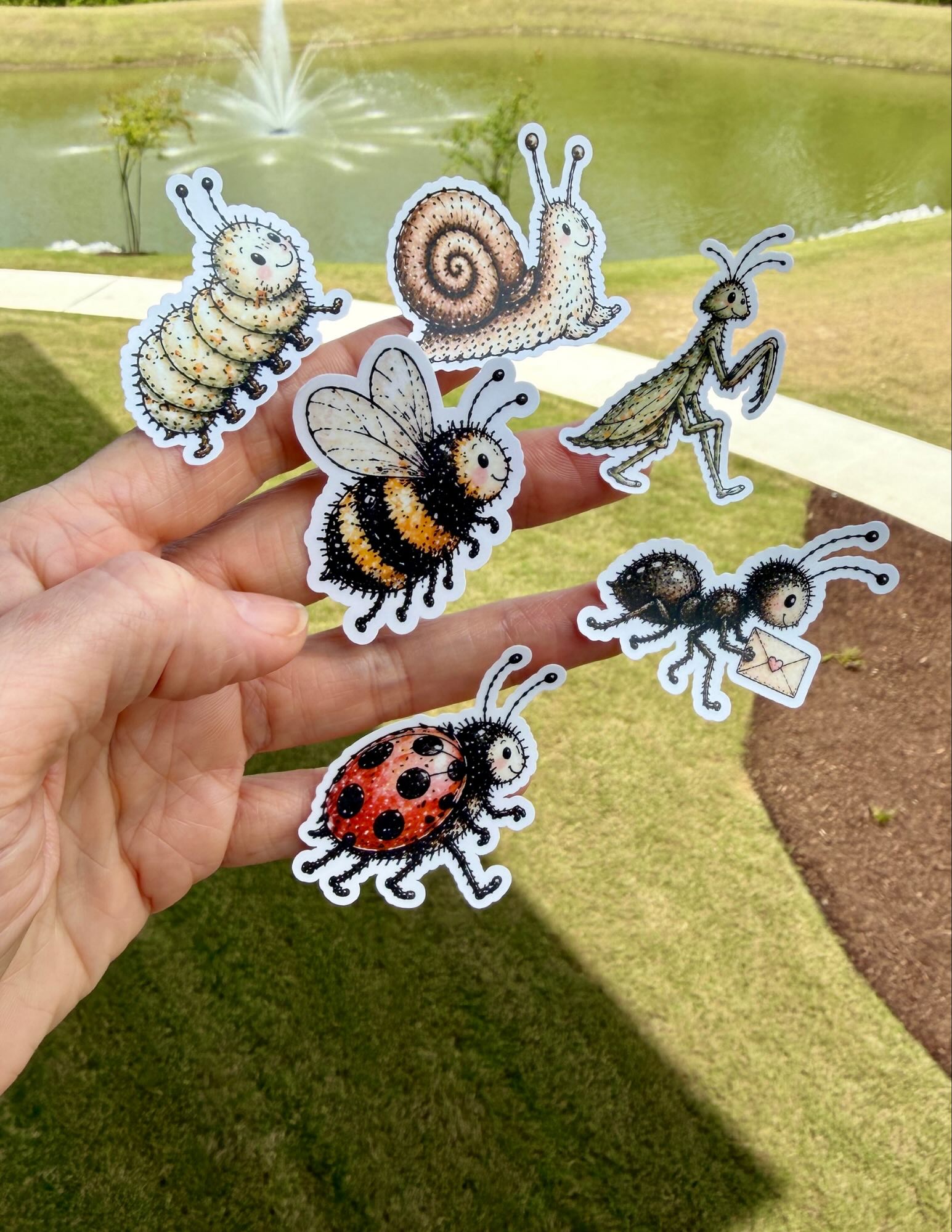 Cute Bug Stickers - Set of 6