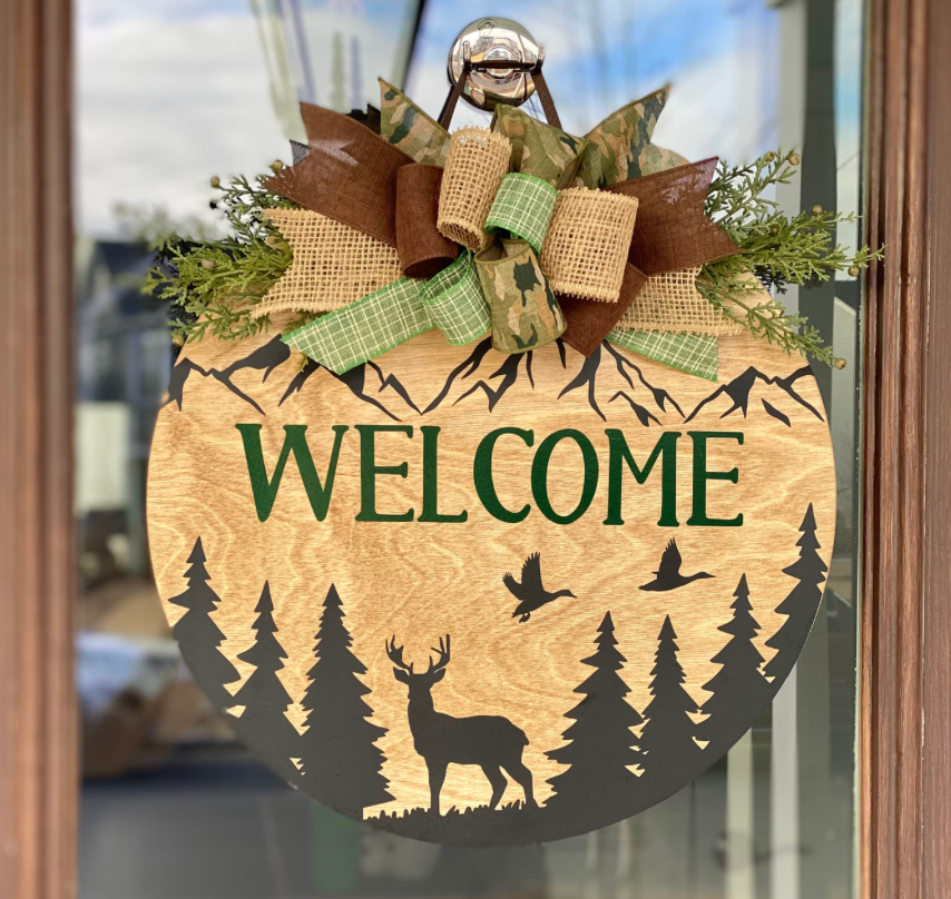 Rustic Woodland Door Sign