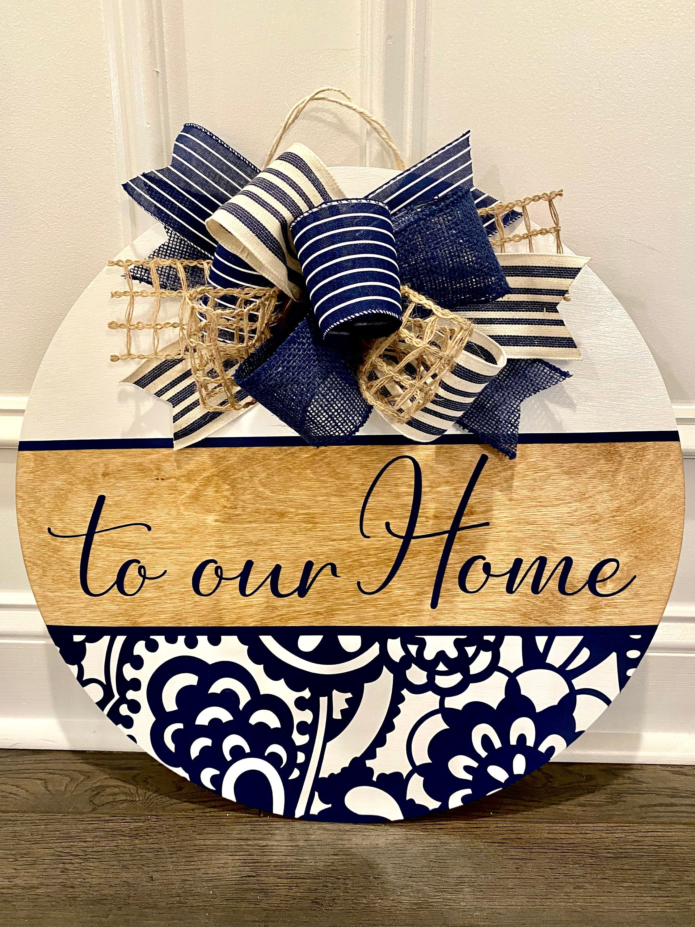 Double Door Welcome To Our Home Door Hanger