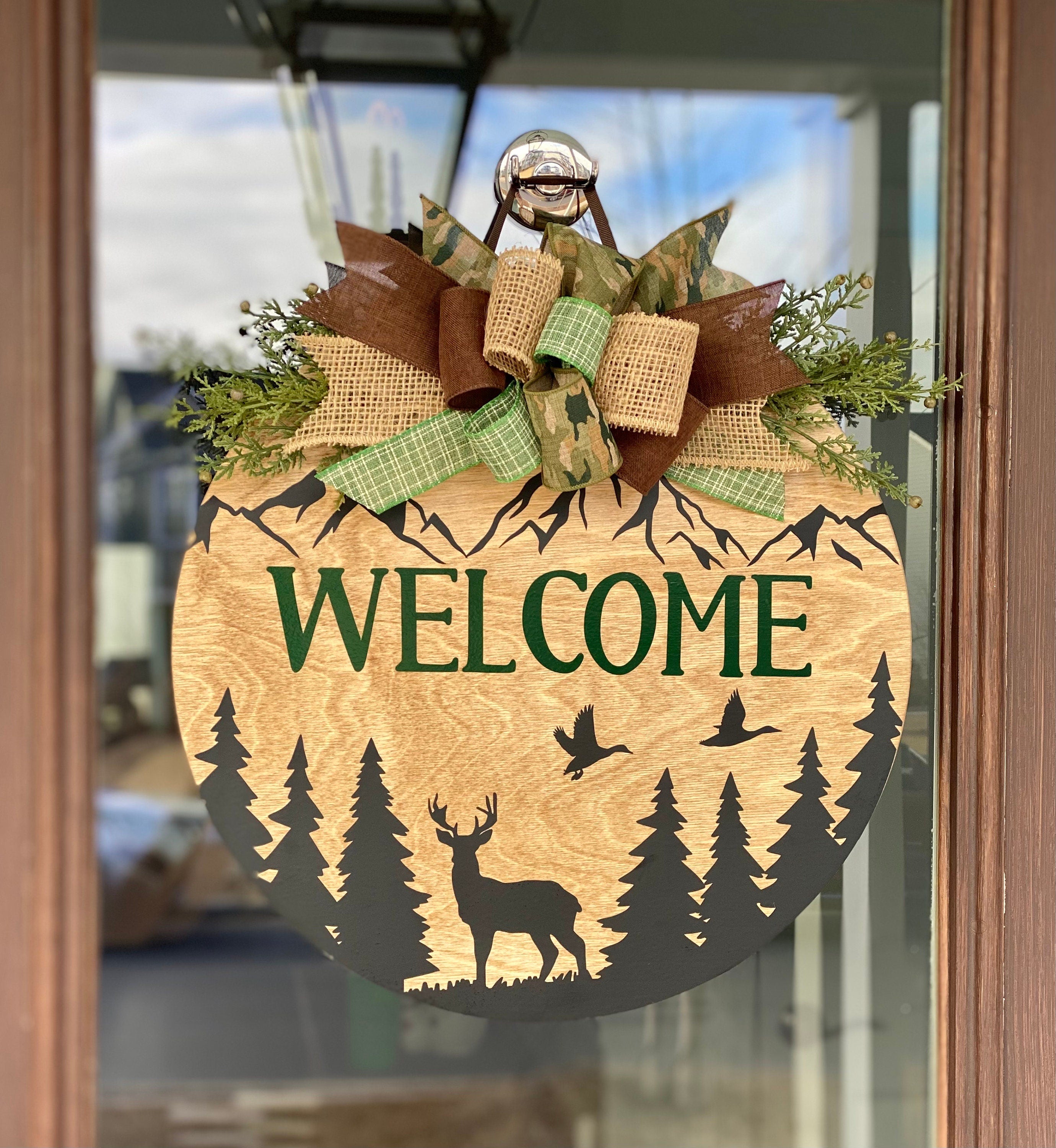 Rustic Woodland Door Hanger | Deer | Duck | Hunting
