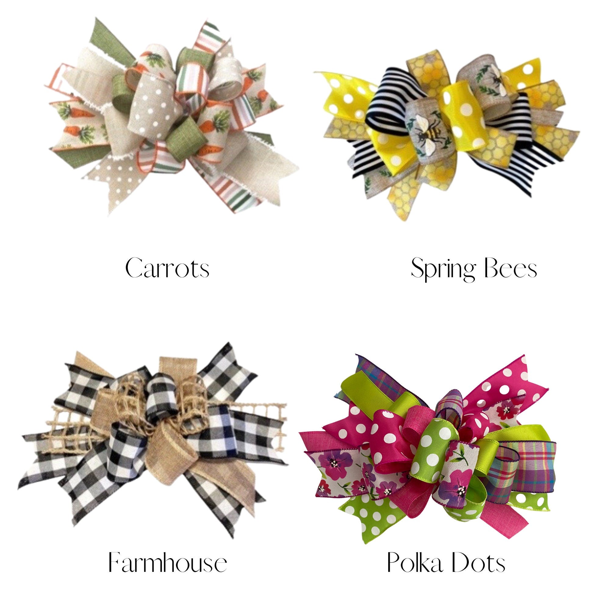 Options Available - Magnetic Interchangeable Bows for Door Hanger - Holiday | Seasonal | Awareness | Mardi Gras | Bow