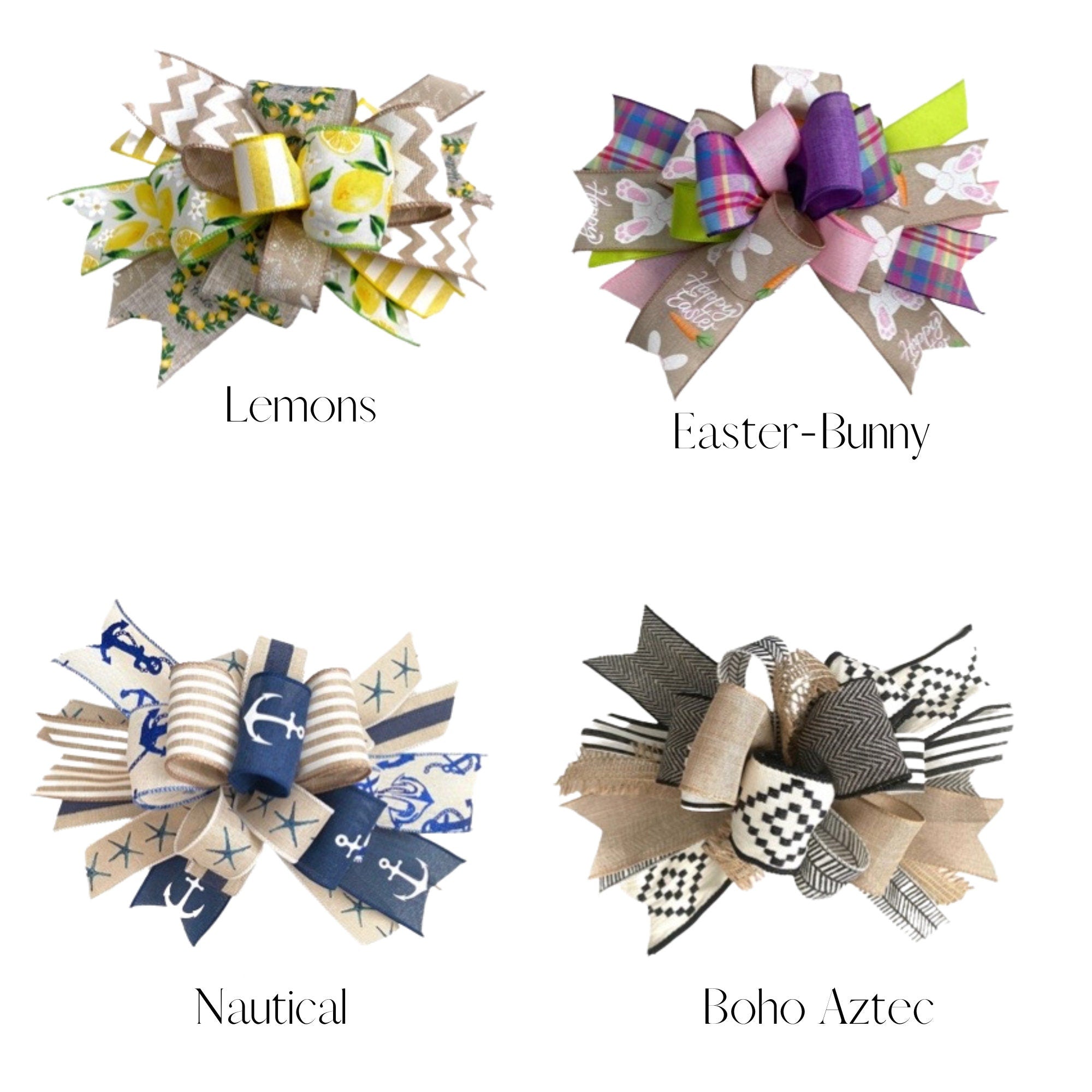 Options Available - Magnetic Interchangeable Bows for Door Hanger - Holiday | Seasonal | Awareness | Mardi Gras | Bow