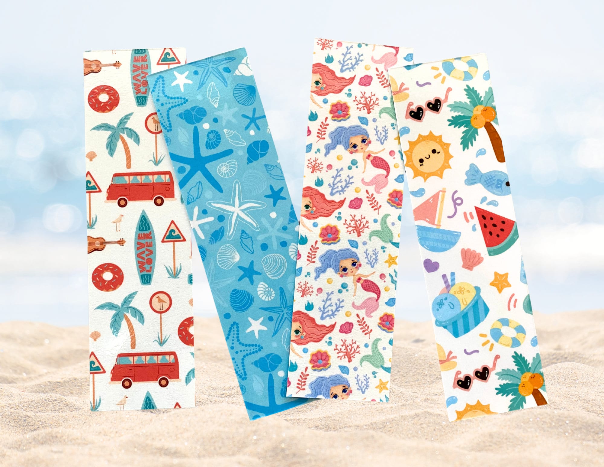 Summer Beach Bookmark Set