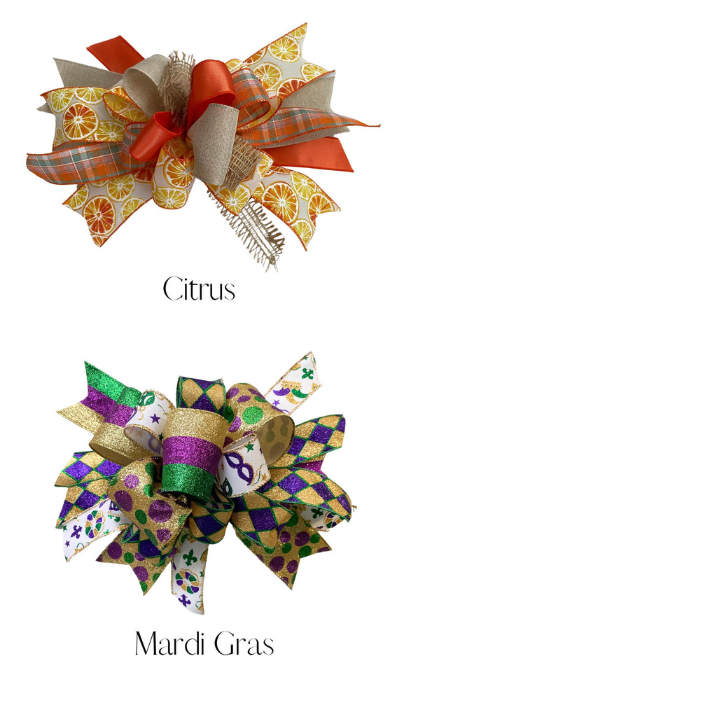 Options Available - Magnetic Interchangeable Bows for Door Hanger - Holiday | Seasonal | Awareness | Mardi Gras | Bow