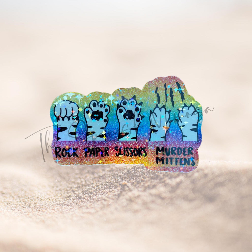 Holographic Murder Mittens Sticker | Laptop Sticker | Water Bottle Sticker