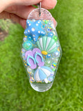 Beach Vibes Kawaii Resin Retro Motel Junk Keychain