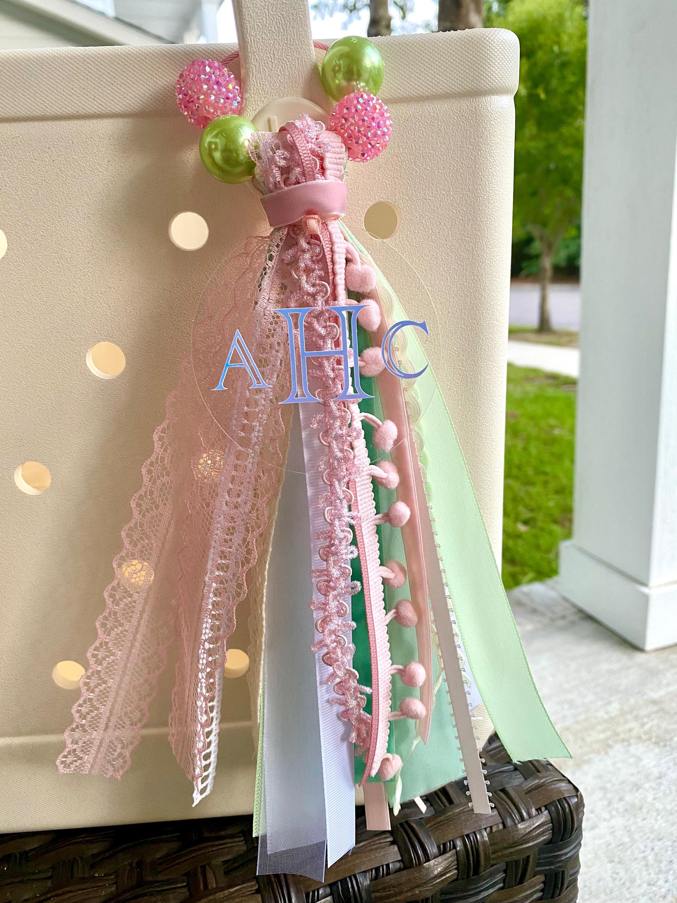 Personalized Bogg Bag Tassel Charm: Custom Ribbon Tag, Team Colors