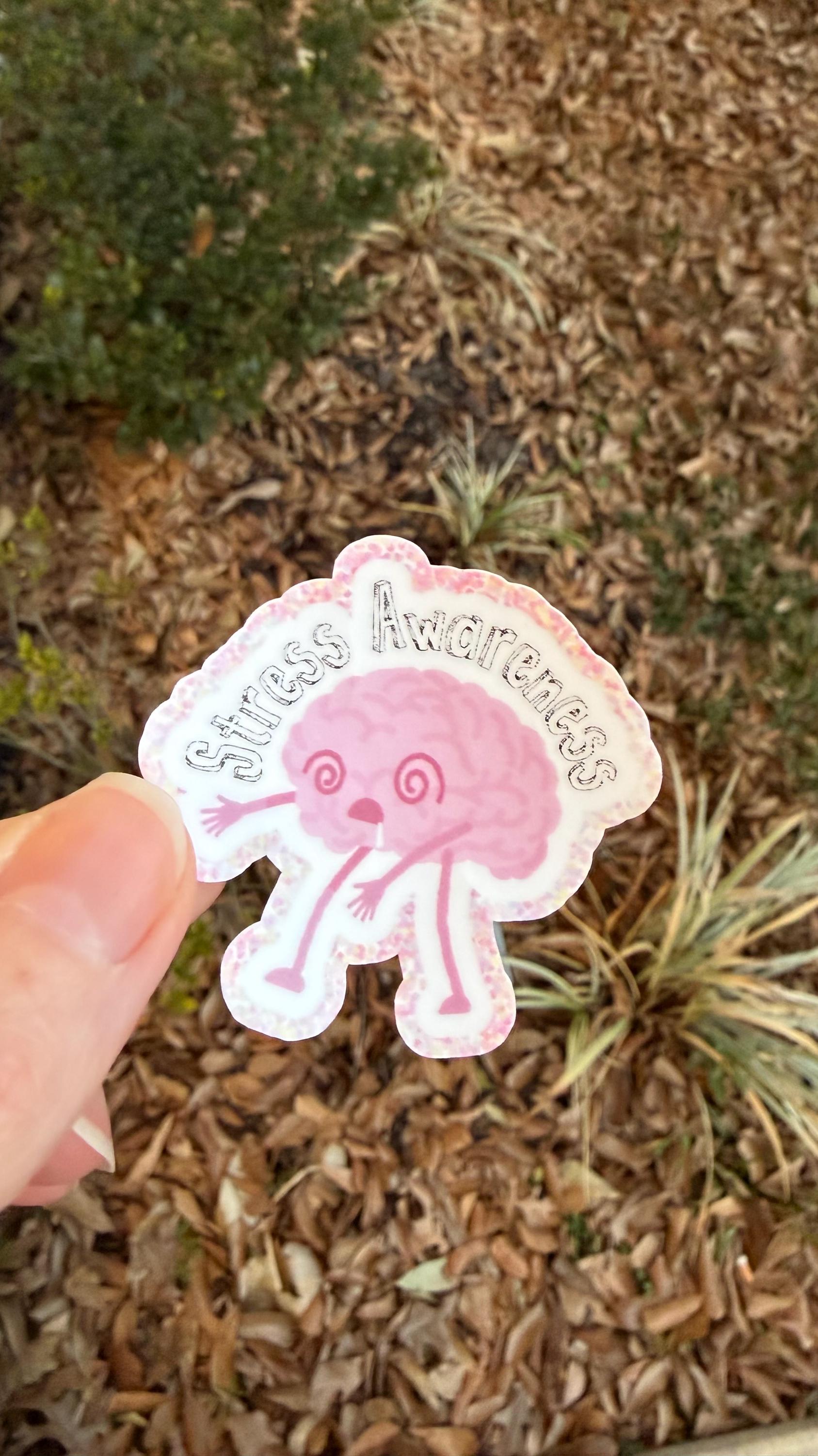 Stress Awareness Sticker – Dazed Brain Sticker | Anxiety