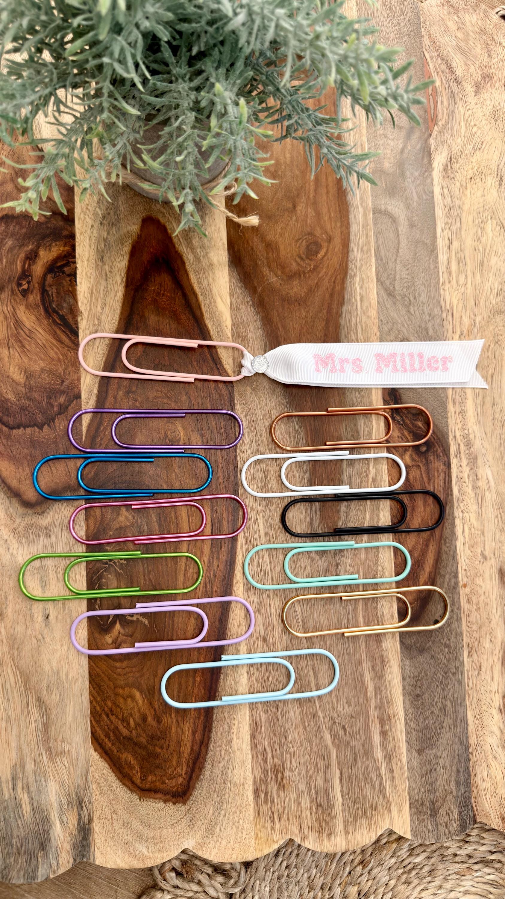 Custom Name Ribbon Bookmark • Glitter or Matte Vinyl • Teacher Gift • Book Lover Gift