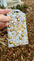 Glam Pearl & Floral Beaded Luggage Tag