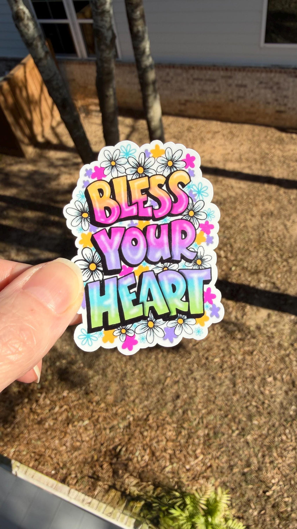 Bless Your Heart Floral Sticker