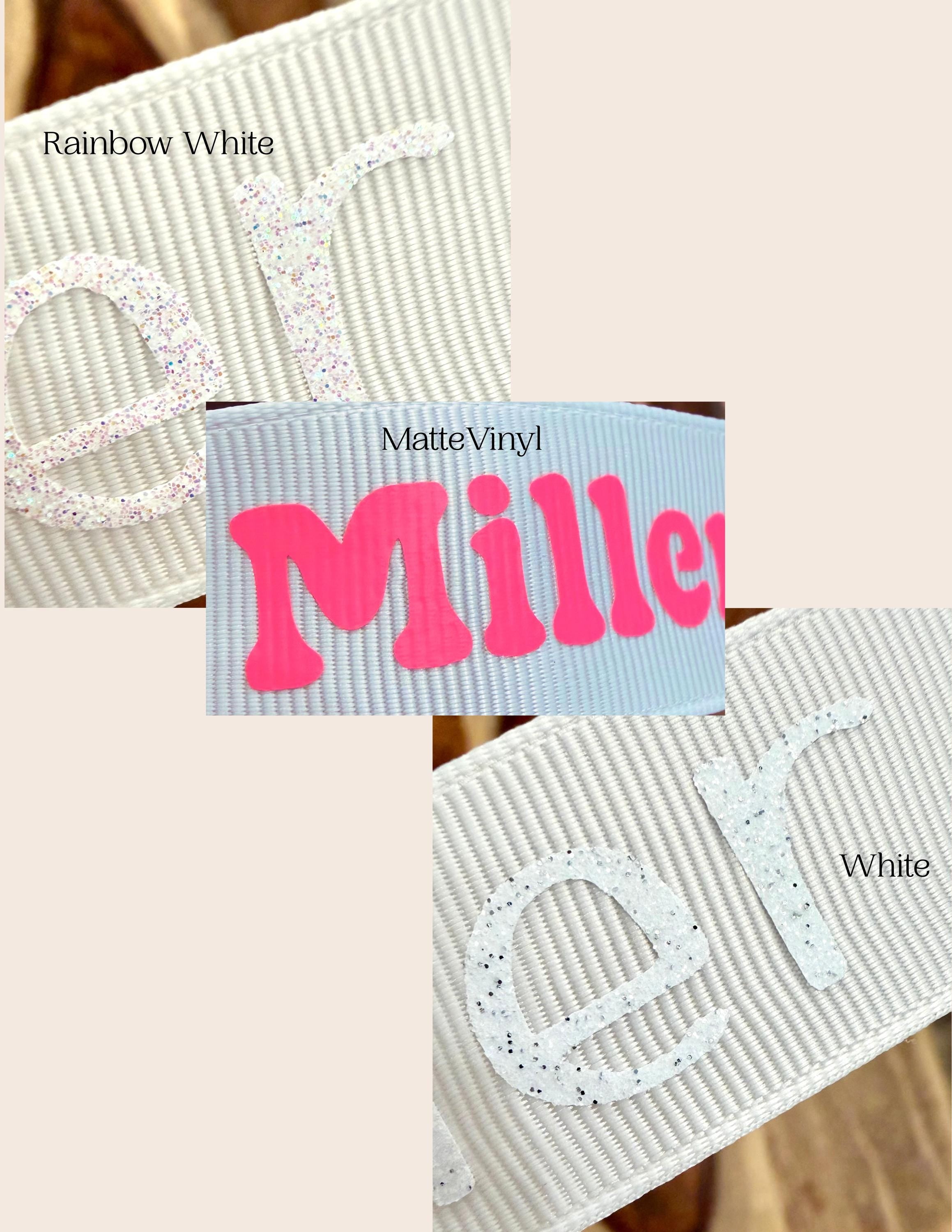 Custom Name Ribbon Bookmark • Glitter or Matte Vinyl • Teacher Gift • Book Lover Gift