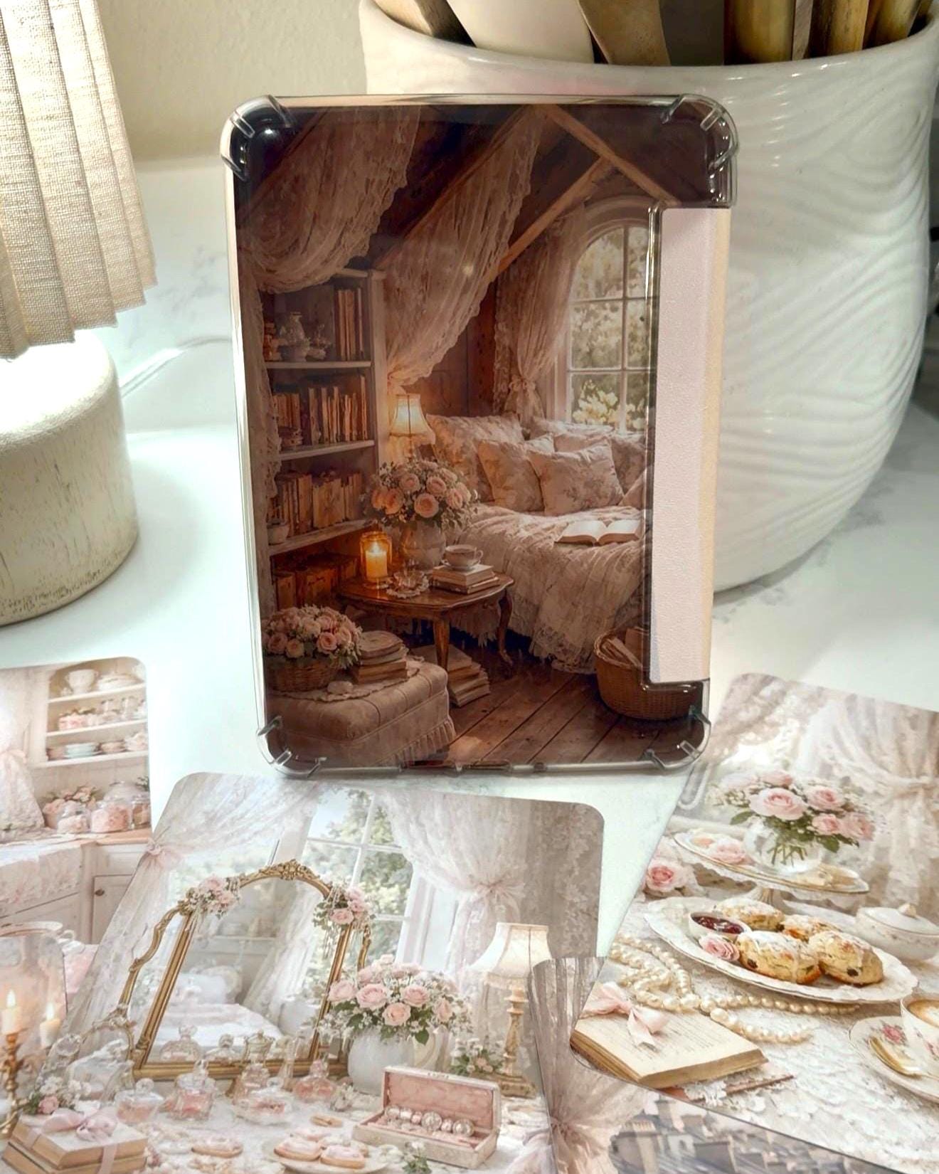 Coquette Romance Kindle Insert | Cottage Core E-Reader Decor