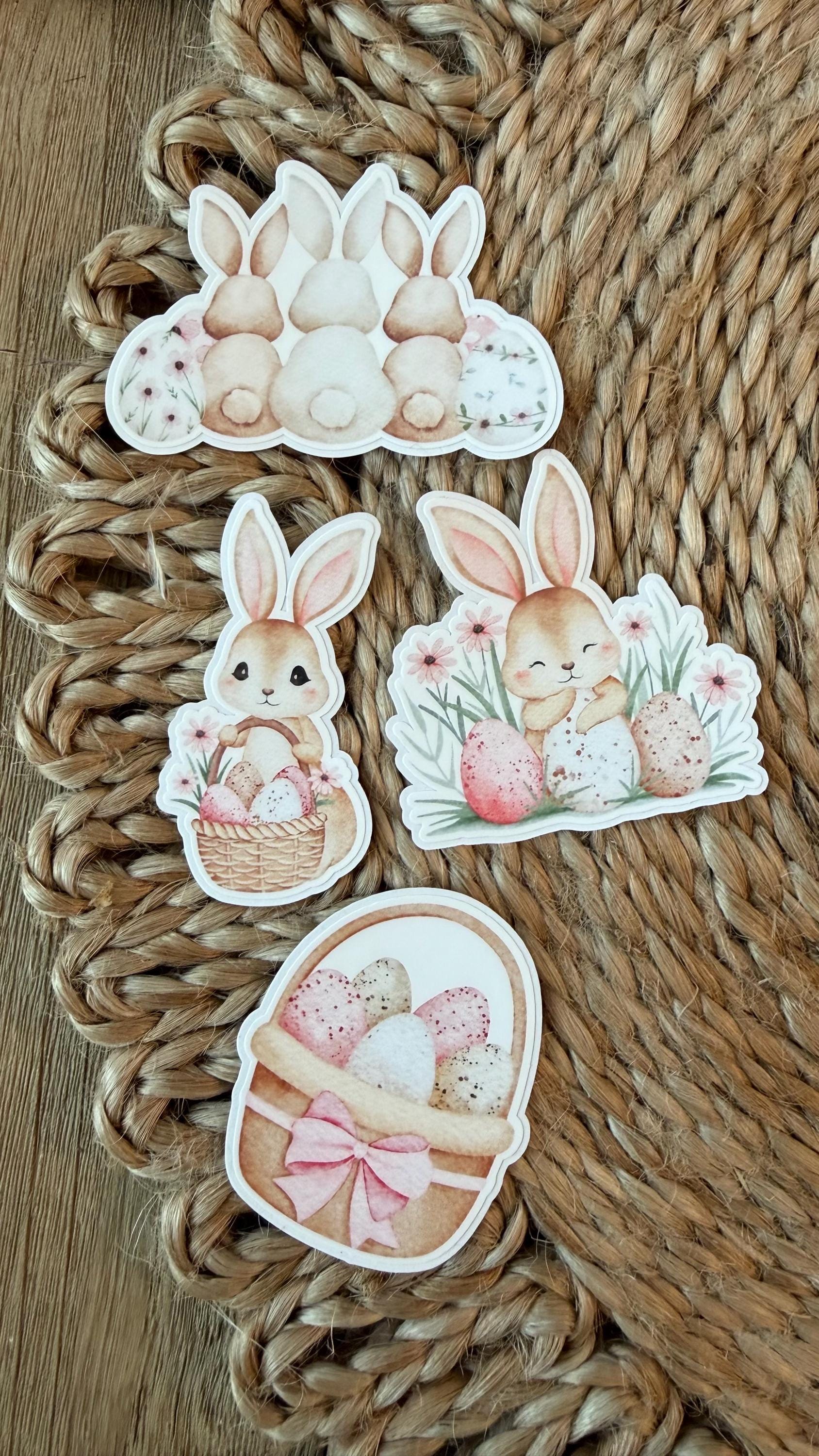 Easter Bunny Stickers – Matte Vinyl, Spring Cottagecore Sticker